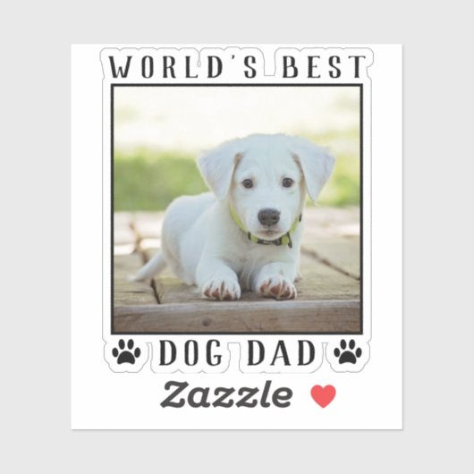 's Werelds beste hond pap schildert foto's Lijst Sticker (Vel)