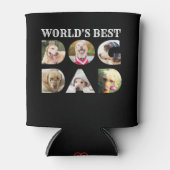 's Werelds beste hond papa 6 foto collage Hondenli Blikjeskoeler (Voorkant)