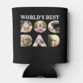 's Werelds beste hond papa 6 foto collage Hondenli Blikjeskoeler (Achterkant)