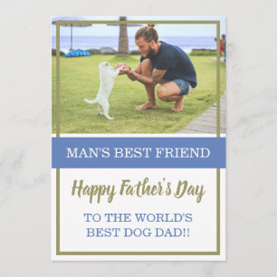 'S Werelds Beste Hond Papa Custom Photo Vaderdag Kaart