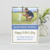 'S Werelds Beste Hond Papa Custom Photo Vaderdag Kaart (Staand voorkant)