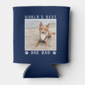 'S Werelds Beste Hond Papa Paw Prints Huisdier Fot Blikjeskoeler (Voorkant)