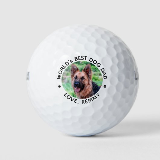's Werelds Beste HOND VADER - Gepersonaliseerde Pe Golfballen (Voorkant)