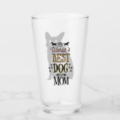 'S Werelds beste hondenmoeder met aangepaste tekst Glas (Voorkant)