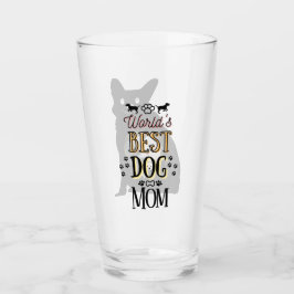 'S Werelds beste hondenmoeder met aangepaste tekst Glas
