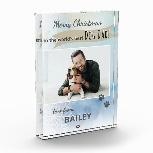 'S Werelds Beste Hondenvader Kerstfotoblok Fotoblokken (Links)
