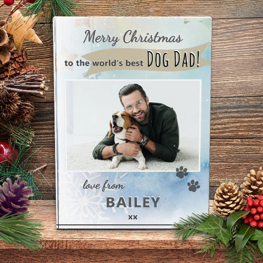 'S Werelds Beste Hondenvader Kerstfotoblok Fotoblokken