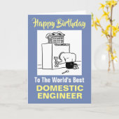 'S Werelds beste huishoudkundig ingenieur Happy Bi Kaart (Gele Bloem)