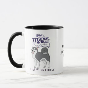 's Werelds BESTE HUSKY DOG MOM-gepersonaliseerde F Mok