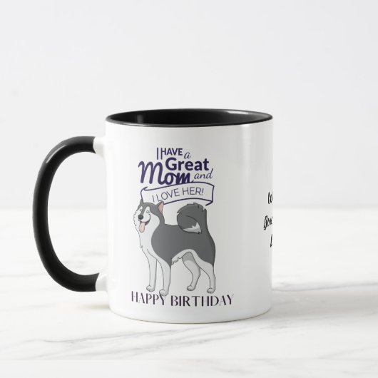 's Werelds BESTE HUSKY DOG MOM-gepersonaliseerde F Mok (Links)