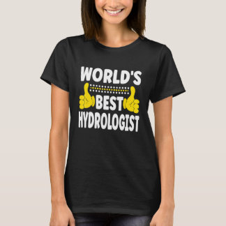 's Werelds beste hydroloog-werkgeleerde beroepscar T-shirt