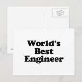 's Werelds beste ingenieur Briefkaart (Voorkant / Achterkant)