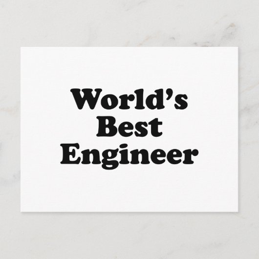 's Werelds beste ingenieur Briefkaart (Voorkant)