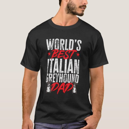 's Werelds beste Italiaanse Greyhound Pap Dog Pap T-shirt (Voorkant)