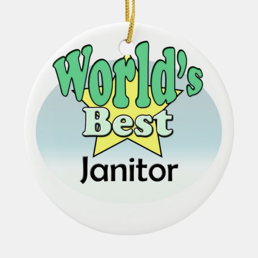 's Werelds beste Janitor Keramisch Ornament (Voorkant)