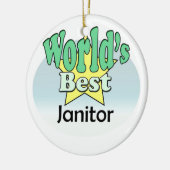 's Werelds beste Janitor Keramisch Ornament (Links)
