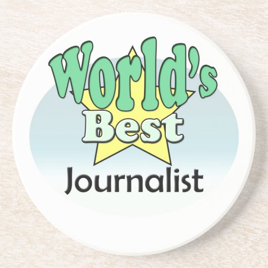's Werelds beste journalist Zandsteen Onderzetter (Voorkant)