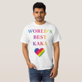'S WERELDS BESTE KAKA RAINBOW HEART T-Shirt (Voorkant volledig)