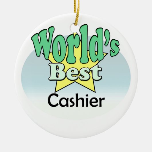 's Werelds beste kassier Keramisch Ornament (Voorkant)