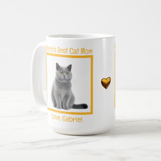 's Werelds beste kat mam chartreux personaliseren Koffiemok (Voorkant links)