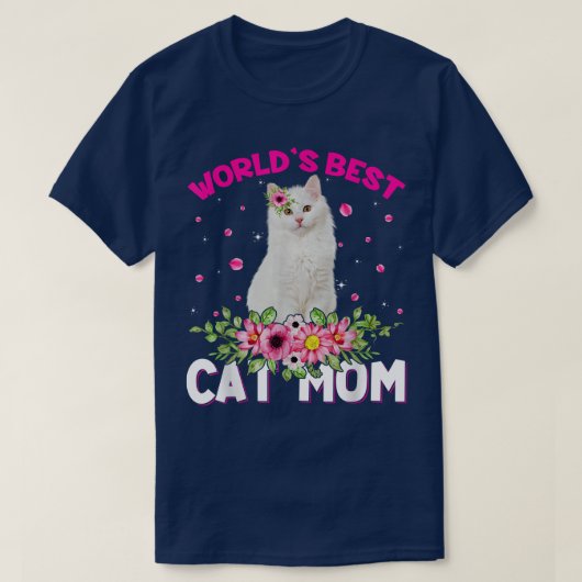 's Werelds beste kat mam Funny Moederdag T-shirt (Design voorkant)