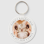 's Werelds beste kat mam Klassieke Eenvoudige Foto Sleutelhanger (Voorkant)