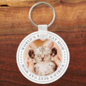 's Werelds beste kat mam Klassieke Eenvoudige Foto Sleutelhanger (Voorkant)