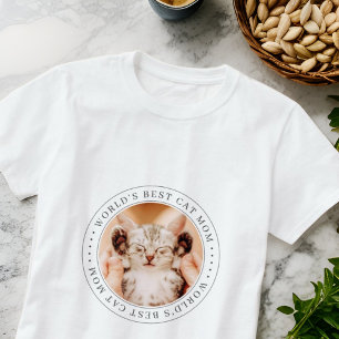 's Werelds beste kat mam Klassieke Eenvoudige Foto T-shirt