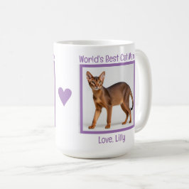 's Werelds beste kat mam personaliseren (abyssinie Koffiemok