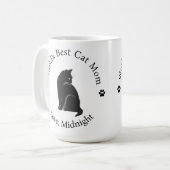 's Werelds beste kat mam personaliseren koffie Mok (Voorkant links)
