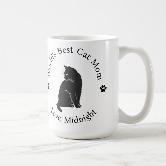's Werelds beste kat mam personaliseren koffie Mok (Rechts)