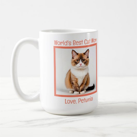 's Werelds beste kat mam personaliseren (Munchkin) Koffiemok (Links)