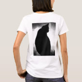 's Werelds beste kat mam poot met achterkant afbee T-shirt (Achterkant)