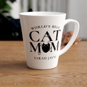 's Werelds beste kat mam Schattige gepersonaliseer Latte Mok