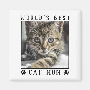 's Werelds beste kat mam schildert foto-Lijst Magneet
