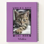 's Werelds beste kat mam schildert foto's Paars Notitieboek (Achterkant)