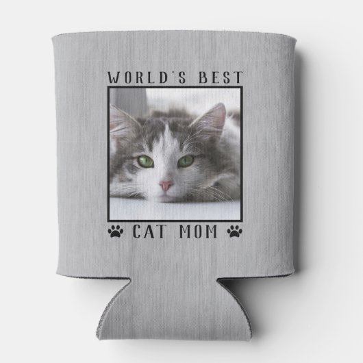 's Werelds beste kat-mam schildert foto's pet-bijl Blikjeskoeler (Achterkant)