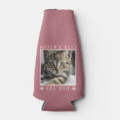 's Werelds beste kat mam schildert foto's Pet roze Flesjeskoeler (Voorkant)