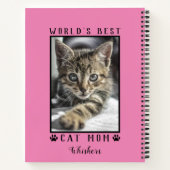 's Werelds beste kat mam schildert foto's Pet roze Notitieboek (Achterkant)