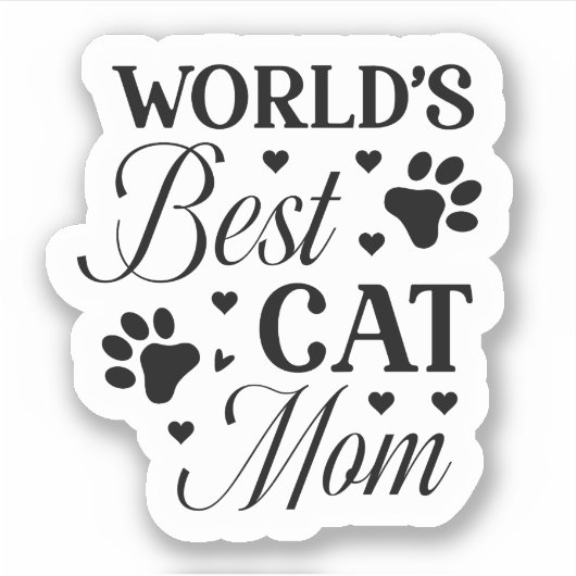 's Werelds beste kat mam Sticker (Voorkant)