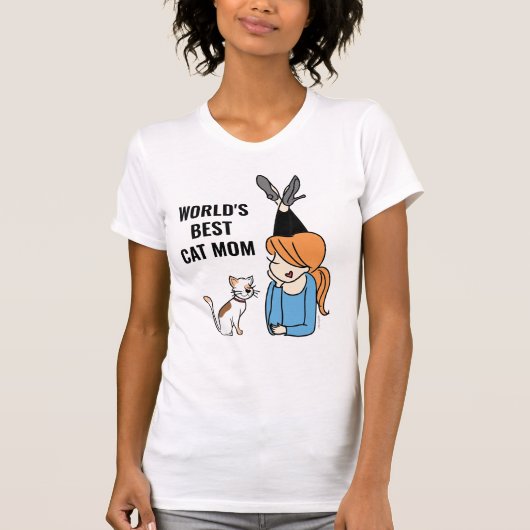 's Werelds beste kat mam T-shirt (Voorkant)