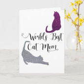 's Werelds beste kat mam Wenskaart Moederdag Kaart (Gele Bloem)