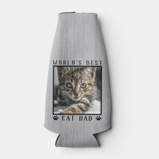 's Werelds beste kat-pap schildert foto-Lijst afdr Flesjeskoeler (Voorkant)