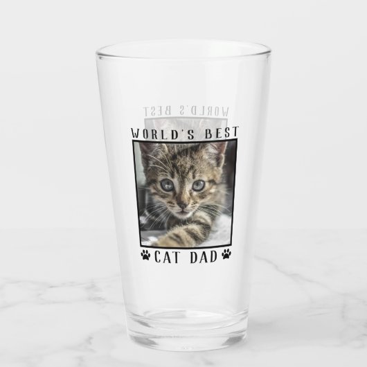's Werelds beste kat-pap schildert foto-Lijst afdr Glas (Achterkant)