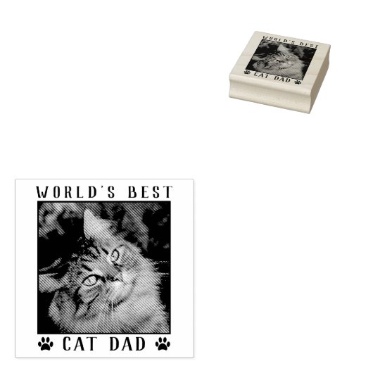 's Werelds beste kat-pap schildert foto-Lijst afdr Rubberstempel (Gestempeld)