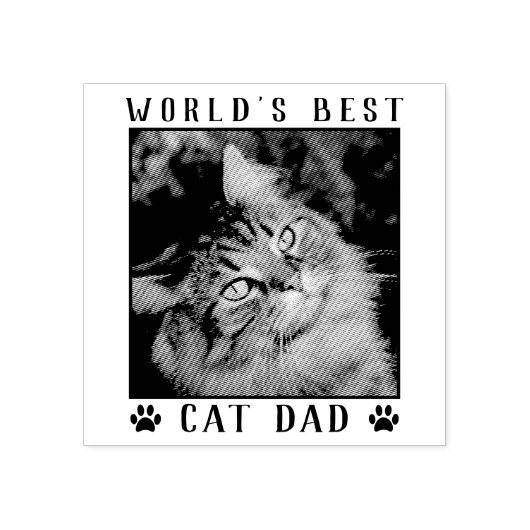's Werelds beste kat-pap schildert foto-Lijst afdr Rubberstempel (Afrduk)