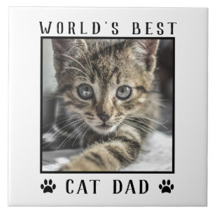 's Werelds beste kat-pap schildert foto-Lijst afdr Tegeltje