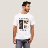 'S Werelds Beste Kat Papa Custom Name Gift T-shirt (Voorkant volledig)