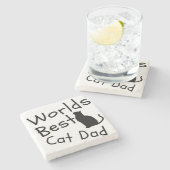 's Werelds beste kat papa ONDERZETTER geschenken v (Zijkant)
