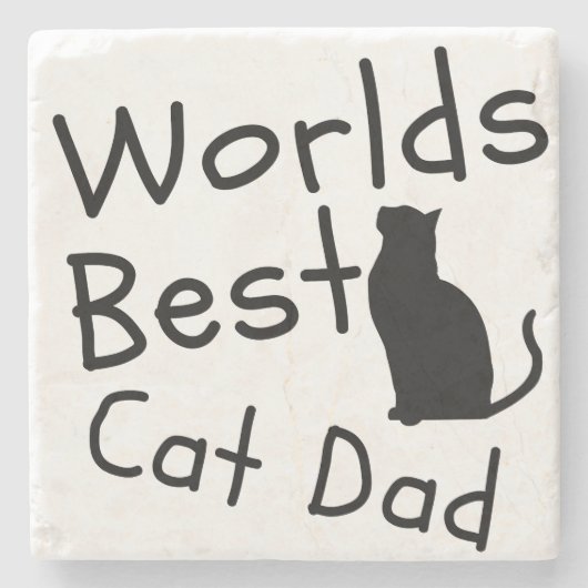 's Werelds beste kat papa ONDERZETTER geschenken v (Voorkant)